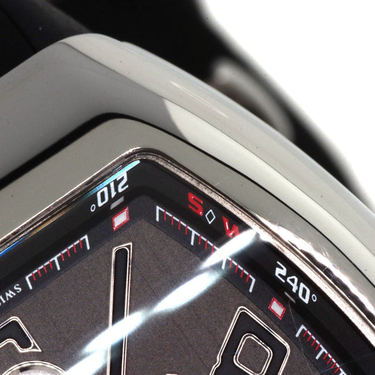 FRANCK MULLER Watches Mechanical Automatic V41SCDT Stainless Steel, Leather x Rubber Silver Vanguard black dial mens Used Authentic