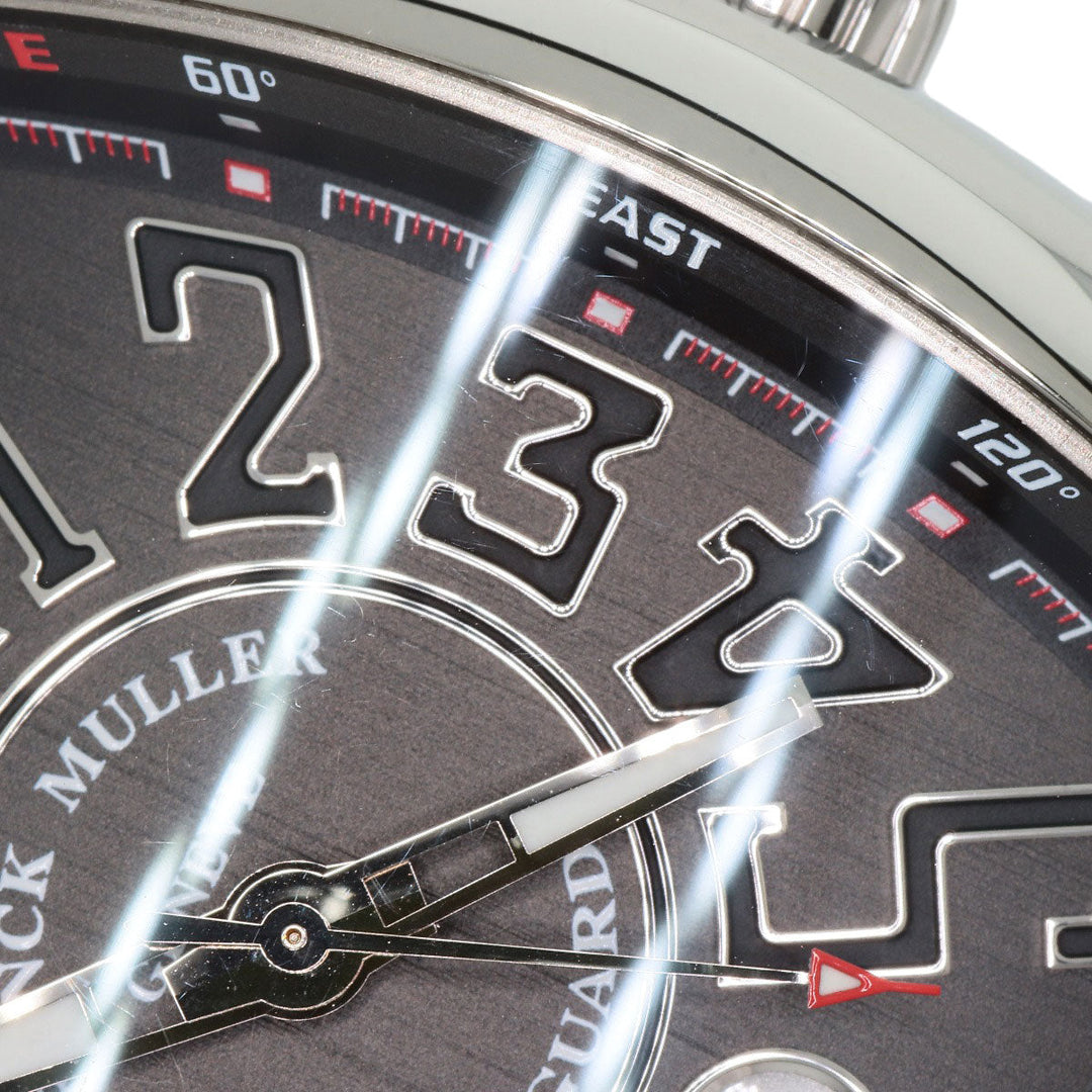 FRANCK MULLER Watches Mechanical Automatic V41SCDT Stainless Steel, Leather x Rubber Silver Vanguard black dial mens Used Authentic