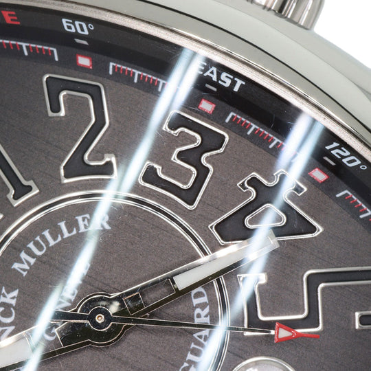 FRANCK MULLER Watches Mechanical Automatic V41SCDT Stainless Steel, Leather x Rubber Silver Vanguard black dial mens Used Authentic
