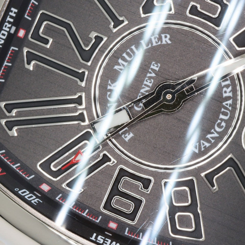 FRANCK MULLER Watches Mechanical Automatic V41SCDT Stainless Steel, Leather x Rubber Silver Vanguard black dial mens Used Authentic