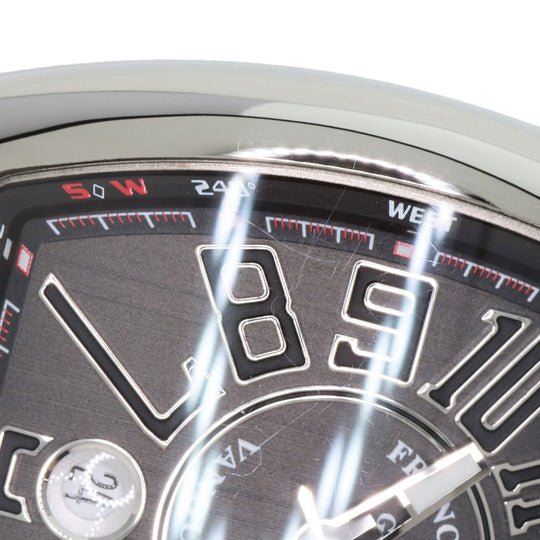 FRANCK MULLER Watches Mechanical Automatic V41SCDT Stainless Steel, Leather x Rubber Silver Vanguard black dial mens Used Authentic
