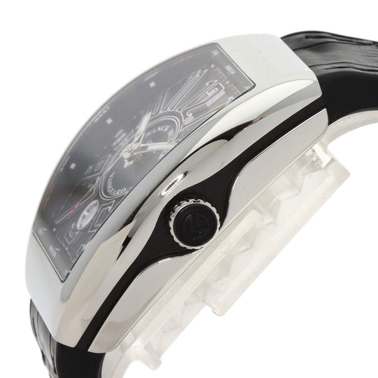 FRANCK MULLER Watches Mechanical Automatic V41SCDT Stainless Steel, Leather x Rubber Silver Vanguard black dial mens Used Authentic