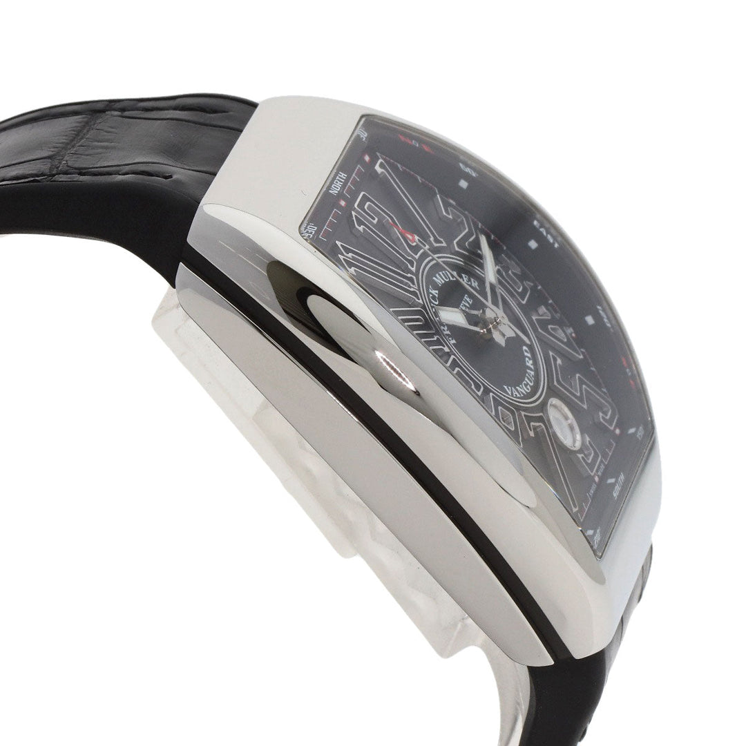 FRANCK MULLER Watches Mechanical Automatic V41SCDT Stainless Steel, Leather x Rubber Silver Vanguard black dial mens Used Authentic