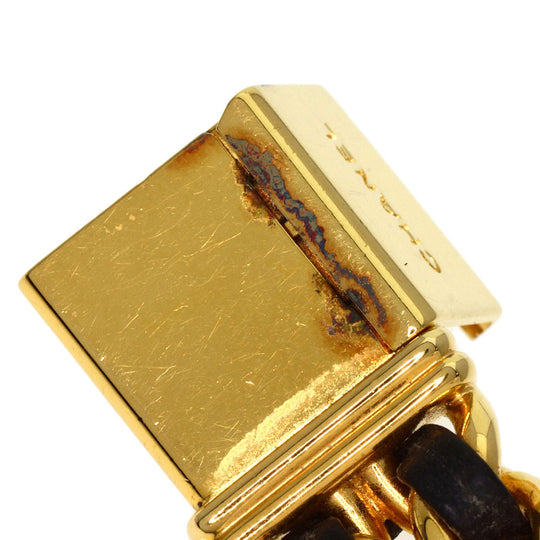 CHANEL Watches Quartz H0001 Gold Plated, GPx Leather gold Premiere L black dial Women Used Authentic