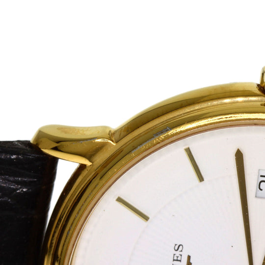 LONGINES Watches Quartz L4.677.2 Gold Plated, Leather gold Grand classic white dial mens Used Authentic