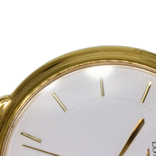 LONGINES Watches Quartz L4.677.2 Gold Plated, Leather gold Grand classic white dial mens Used Authentic