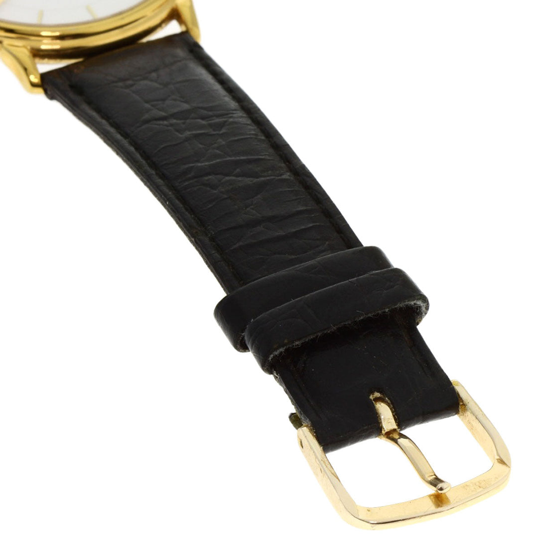 LONGINES Watches Quartz L4.677.2 Gold Plated, Leather gold Grand classic white dial mens Used Authentic