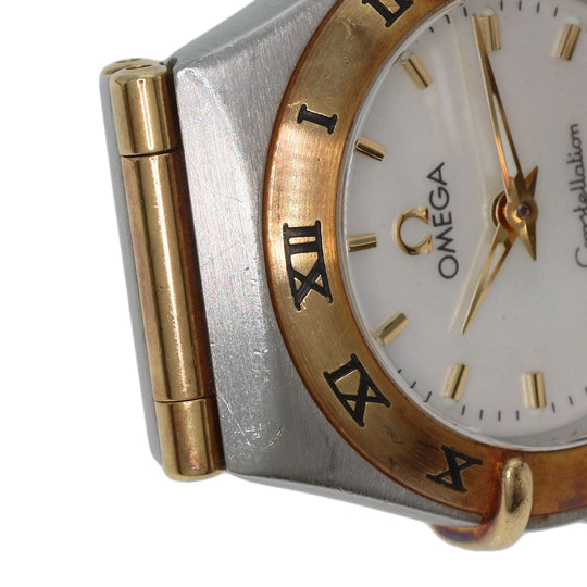 OMEGA Watches Quartz 1262.70 Stainless Steel , SSxK8YG gold Constellation Mini White shell dial Women Used Authentic