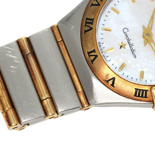 OMEGA Watches Quartz 1262.70 Stainless Steel , SSxK8YG gold Constellation Mini White shell dial Women Used Authentic