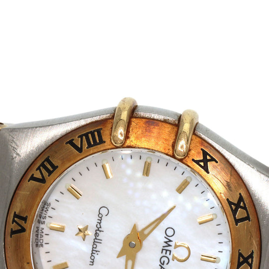 OMEGA Watches Quartz 1262.70 Stainless Steel , SSxK8YG gold Constellation Mini White shell dial Women Used Authentic