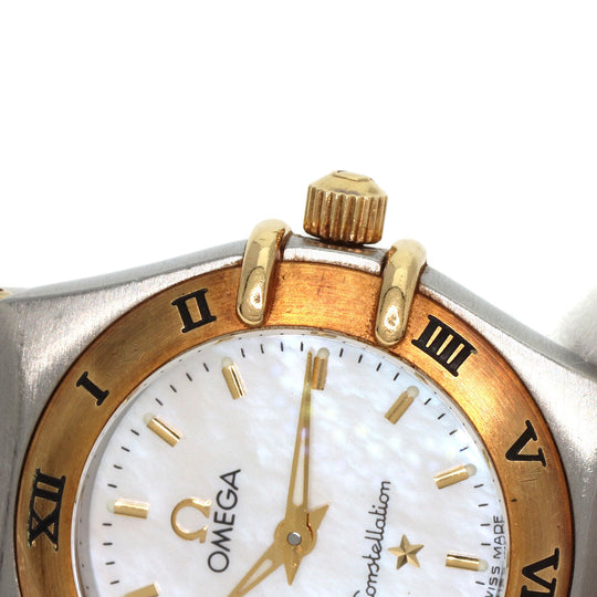 OMEGA Watches Quartz 1262.70 Stainless Steel , SSxK8YG gold Constellation Mini White shell dial Women Used Authentic