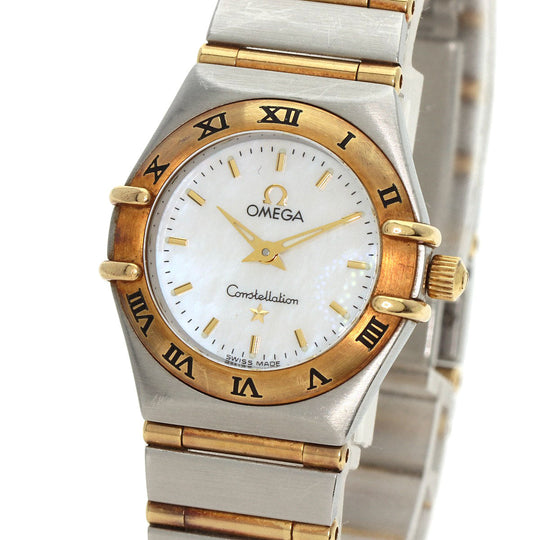 OMEGA Watches Quartz 1262.70 Stainless Steel , SSxK8YG gold Constellation Mini White shell dial Women Used Authentic