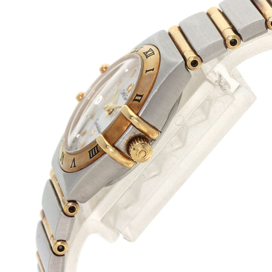 OMEGA Watches Quartz 1262.70 Stainless Steel , SSxK8YG gold Constellation Mini White shell dial Women Used Authentic
