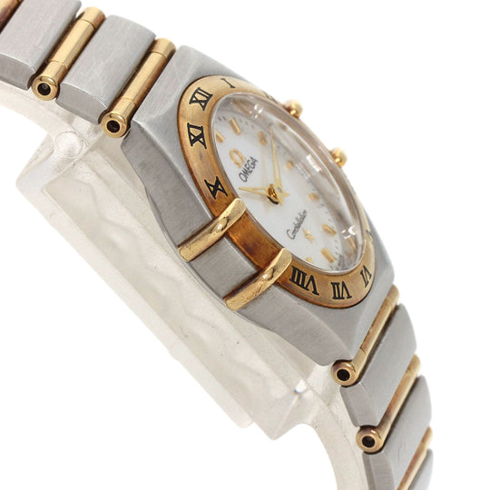 OMEGA Watches Quartz 1262.70 Stainless Steel , SSxK8YG gold Constellation Mini White shell dial Women Used Authentic