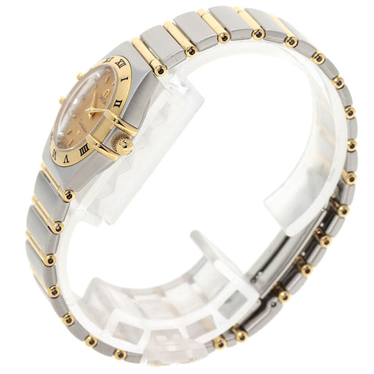 OMEGA Watches Quartz 1262.10 Stainless Steel , Stainless Steel , K18YG gold Constellation Mini Full Bar gold dial Women Used Authentic