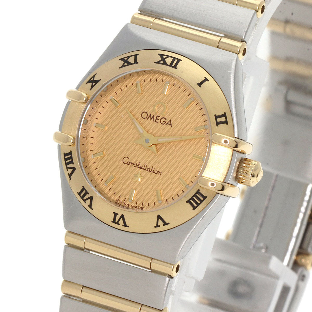 OMEGA Watches Quartz 1262.10 Stainless Steel , Stainless Steel , K18YG gold Constellation Mini Full Bar gold dial Women Used Authentic