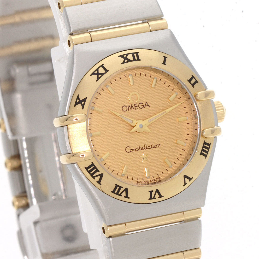 OMEGA Watches Quartz 1262.10 Stainless Steel , Stainless Steel , K18YG gold Constellation Mini Full Bar gold dial Women Used Authentic