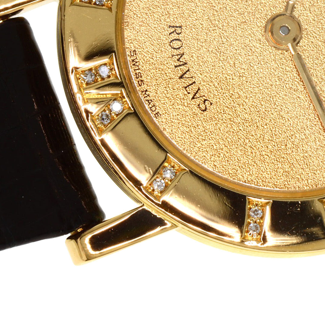 CORUM Watches Quartz 30.111.65 K18YG , Leather , Diamond gold Romulus gold dial Women Used Authentic
