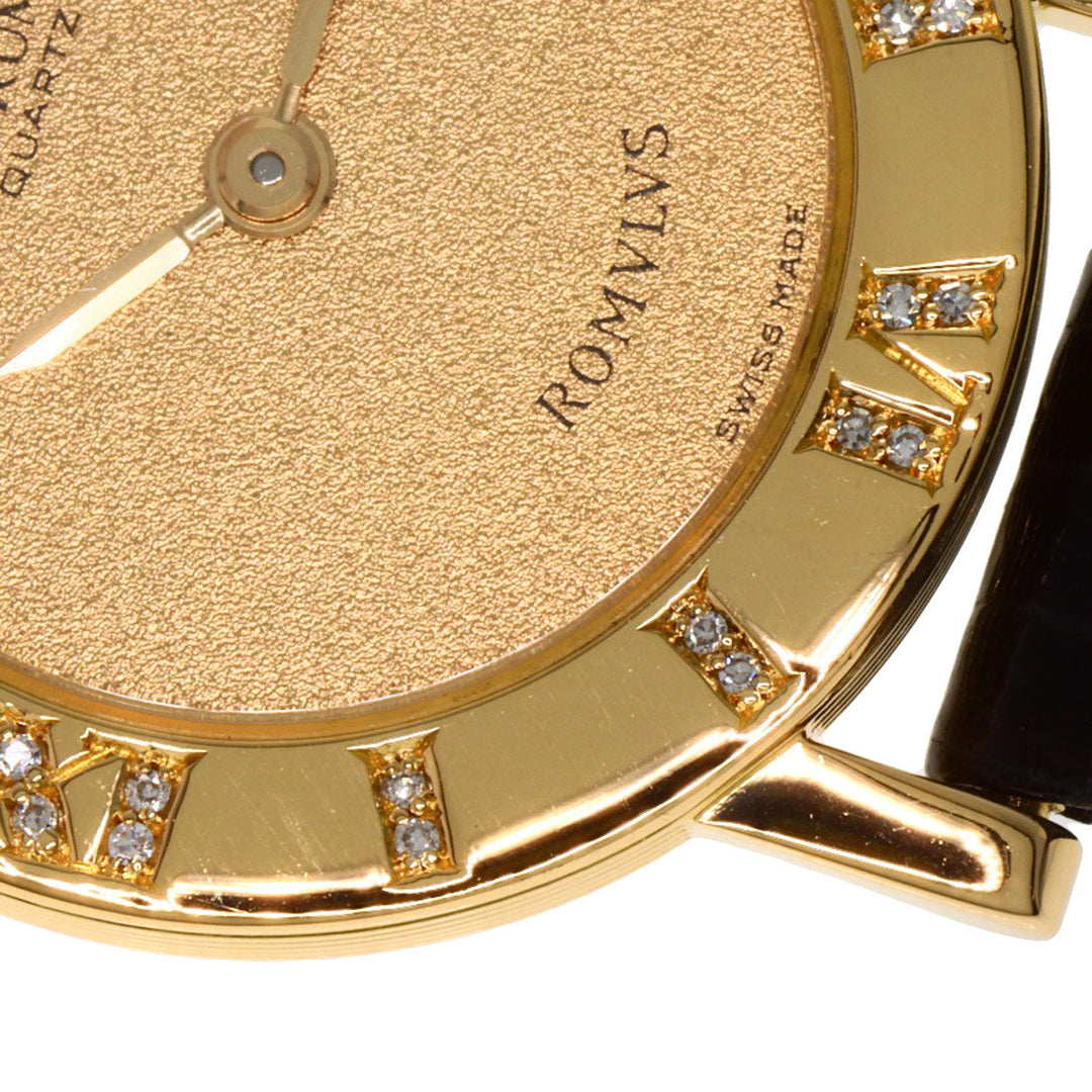 CORUM Watches Quartz 30.111.65 K18YG , Leather , Diamond gold Romulus gold dial Women Used Authentic