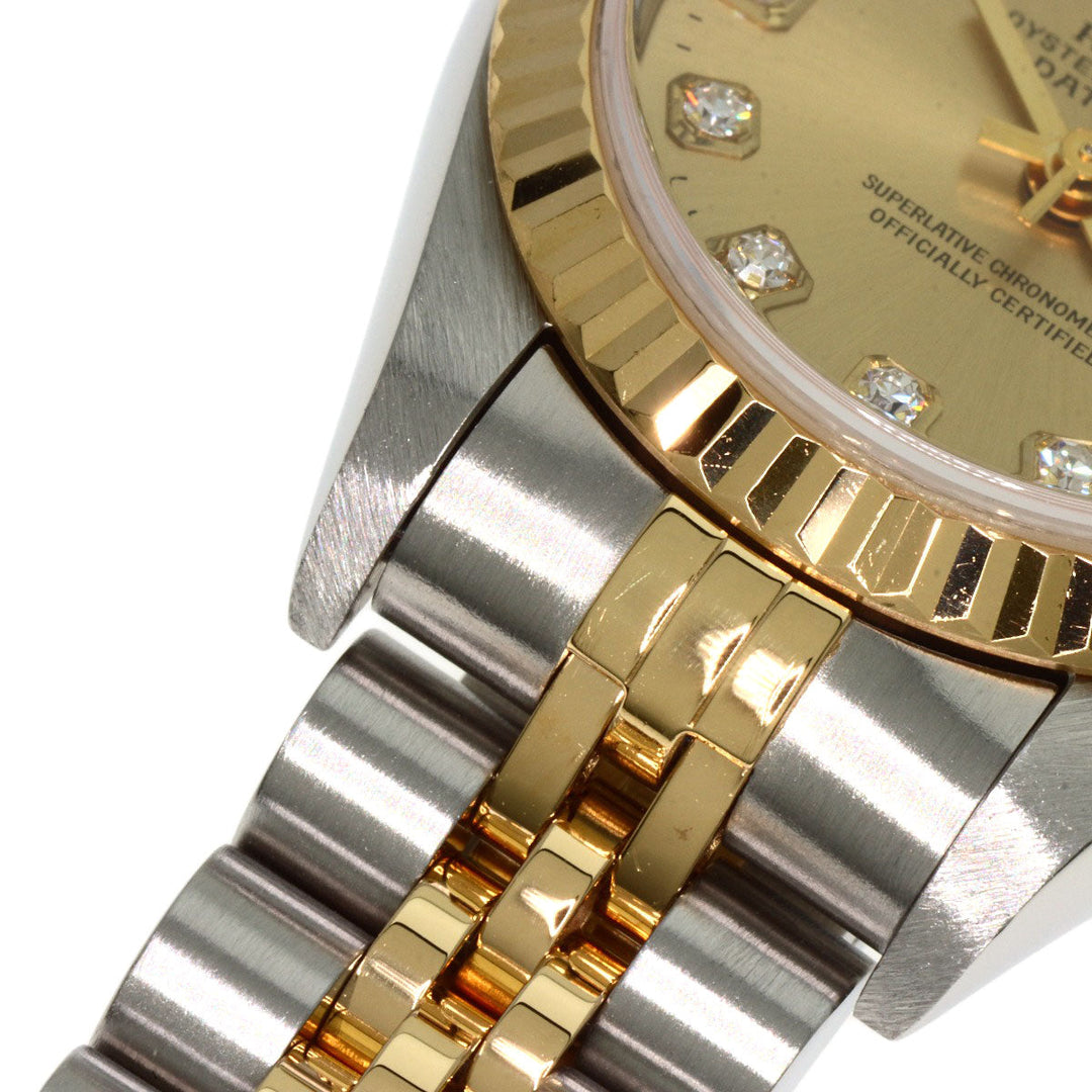 ROLEX Watches Mechanical Automatic 69173G Stainless Steel gold Datejust 10P Diamond Champagne Gold dial