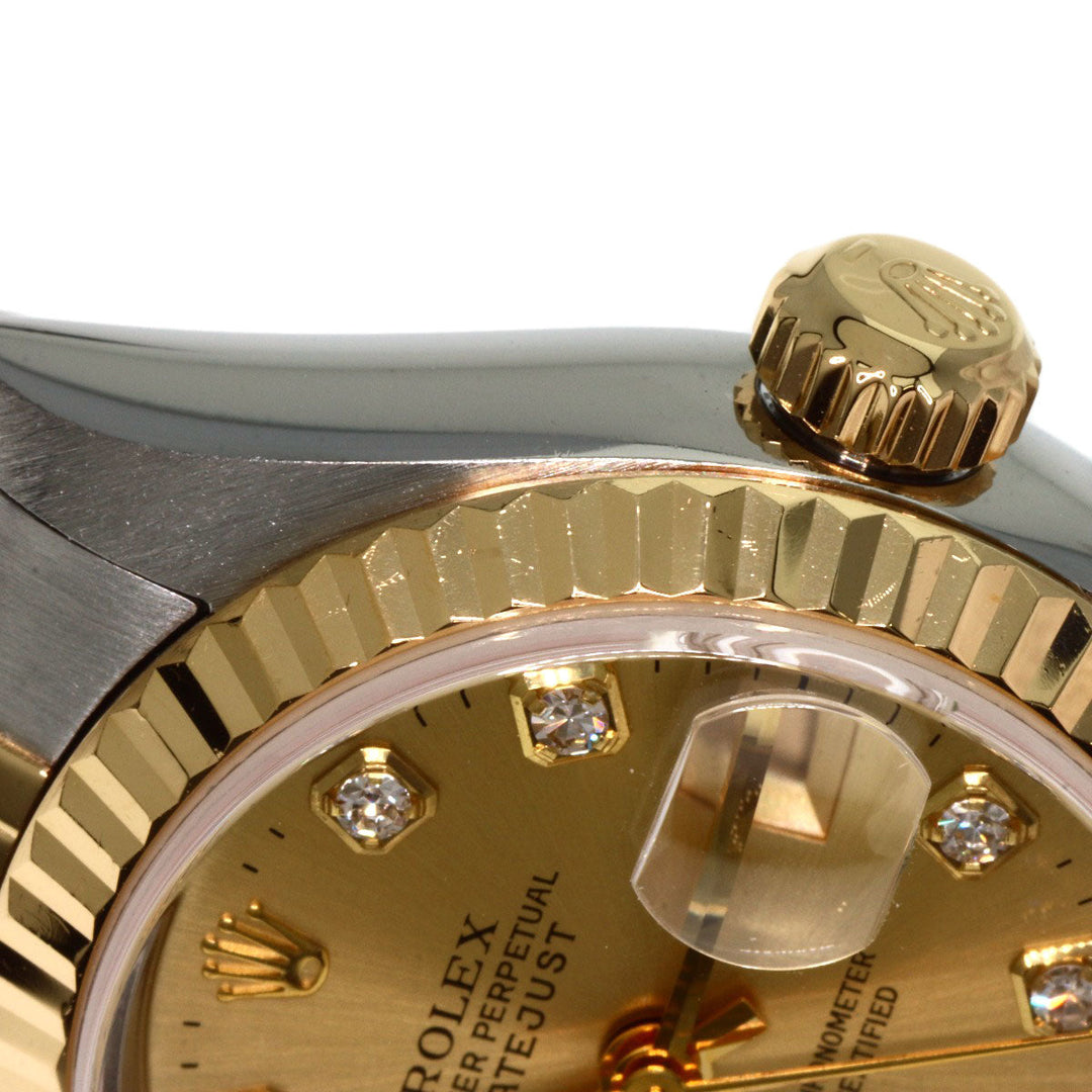 ROLEX Watches Mechanical Automatic 69173G Stainless Steel gold Datejust 10P Diamond Champagne Gold dial