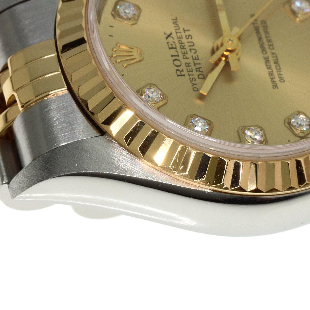 ROLEX Watches Mechanical Automatic 69173G Stainless Steel gold Datejust 10P Diamond Champagne Gold dial