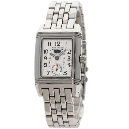 JAEGER-LECOULTRE Watches Hand Winding 296.8.74 Stainless Steel , Stainless Steel Silver Reverso Grand Sport Duo Diamond Silver dial Women Used Authentic