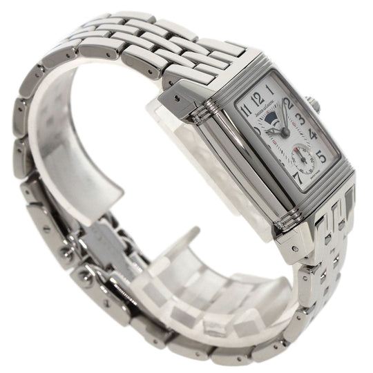 JAEGER-LECOULTRE Watches Hand Winding 296.8.74 Stainless Steel , Stainless Steel Silver Reverso Grand Sport Duo Diamond Silver dial Women Used Authentic
