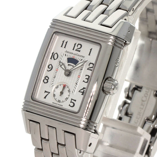 JAEGER-LECOULTRE Watches Hand Winding 296.8.74 Stainless Steel , Stainless Steel Silver Reverso Grand Sport Duo Diamond Silver dial Women Used Authentic