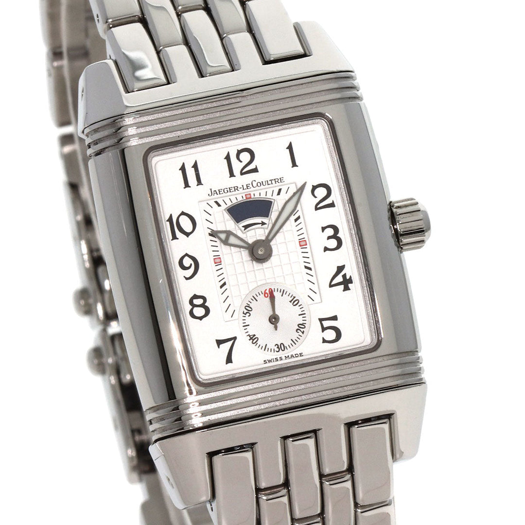 JAEGER-LECOULTRE Watches Hand Winding 296.8.74 Stainless Steel , Stainless Steel Silver Reverso Grand Sport Duo Diamond Silver dial Women Used Authentic