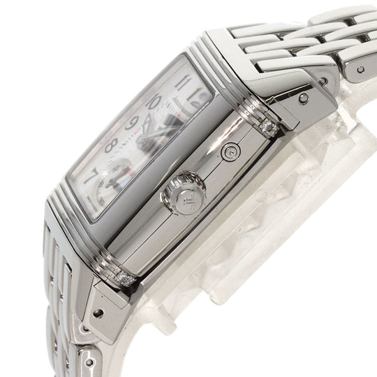JAEGER-LECOULTRE Watches Hand Winding 296.8.74 Stainless Steel , Stainless Steel Silver Reverso Grand Sport Duo Diamond Silver dial Women Used Authentic