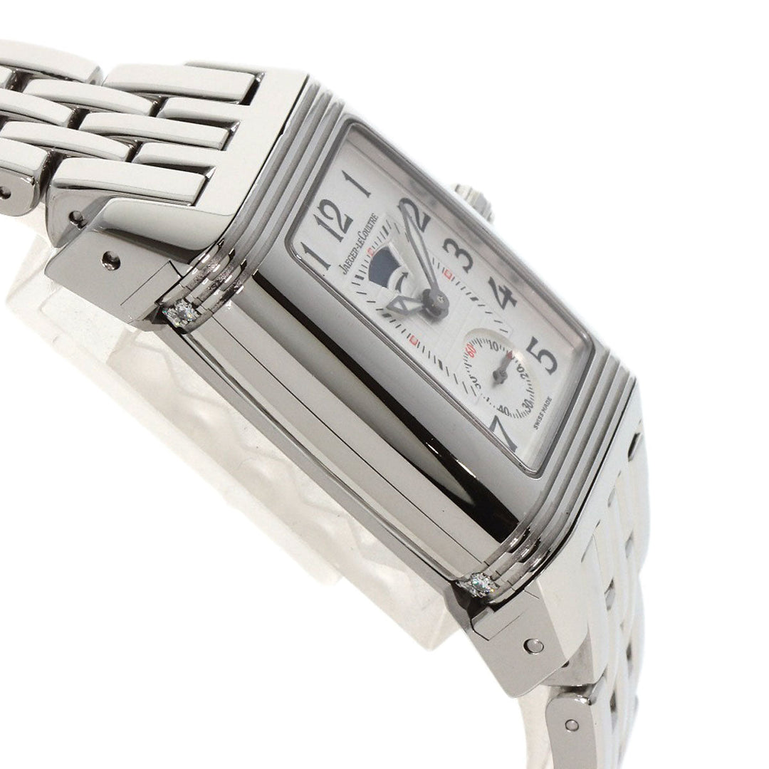 JAEGER-LECOULTRE Watches Hand Winding 296.8.74 Stainless Steel , Stainless Steel Silver Reverso Grand Sport Duo Diamond Silver dial Women Used Authentic