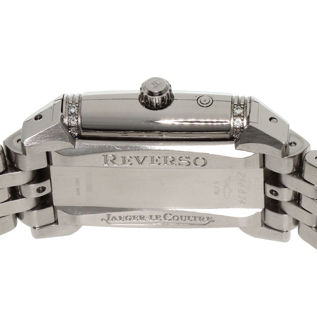 JAEGER-LECOULTRE Watches Hand Winding 296.8.74 Stainless Steel , Stainless Steel Silver Reverso Grand Sport Duo Diamond Silver dial Women Used Authentic