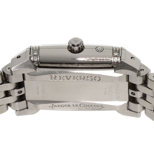 JAEGER-LECOULTRE Watches Hand Winding 296.8.74 Stainless Steel , Stainless Steel Silver Reverso Grand Sport Duo Diamond Silver dial Women Used Authentic