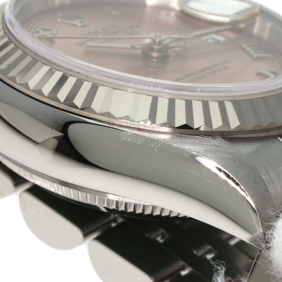 ROLEX Watches Mechanical Automatic 69174 Stainless Steel , Stainless Steel , K18WG Silver Datejust pink dial Women Used Authentic