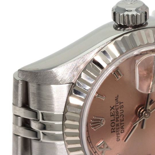 ROLEX Watches Mechanical Automatic 69174 Stainless Steel , Stainless Steel , K18WG Silver Datejust pink dial Women Used Authentic