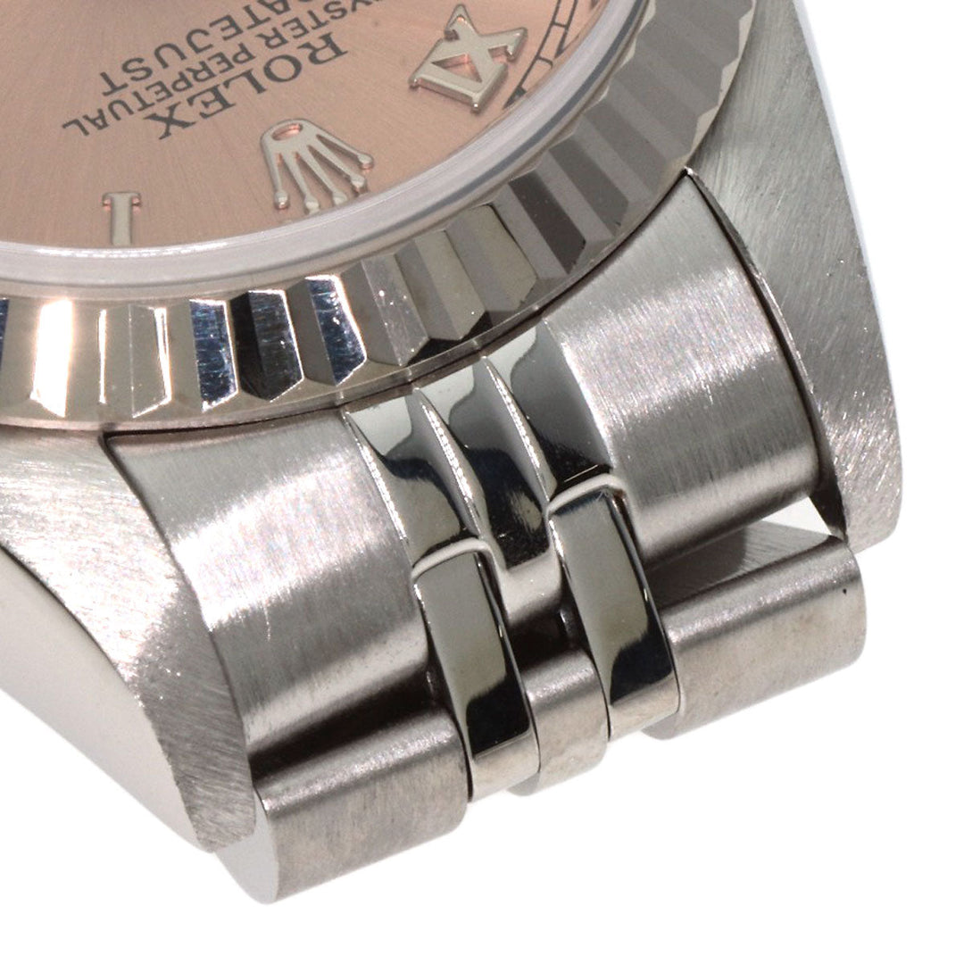 ROLEX Watches Mechanical Automatic 69174 Stainless Steel , Stainless Steel , K18WG Silver Datejust pink dial Women Used Authentic