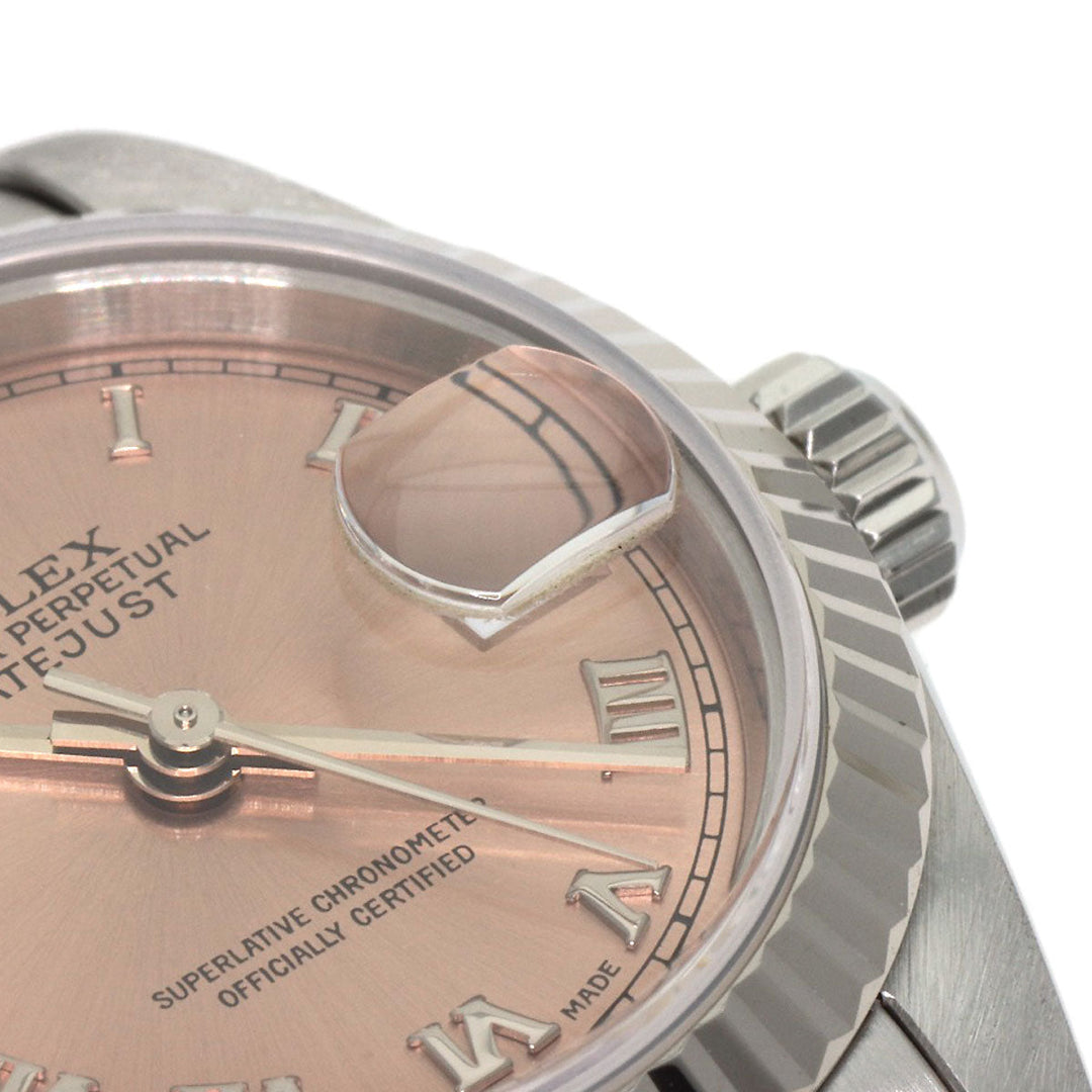 ROLEX Watches Mechanical Automatic 69174 Stainless Steel , Stainless Steel , K18WG Silver Datejust pink dial Women Used Authentic