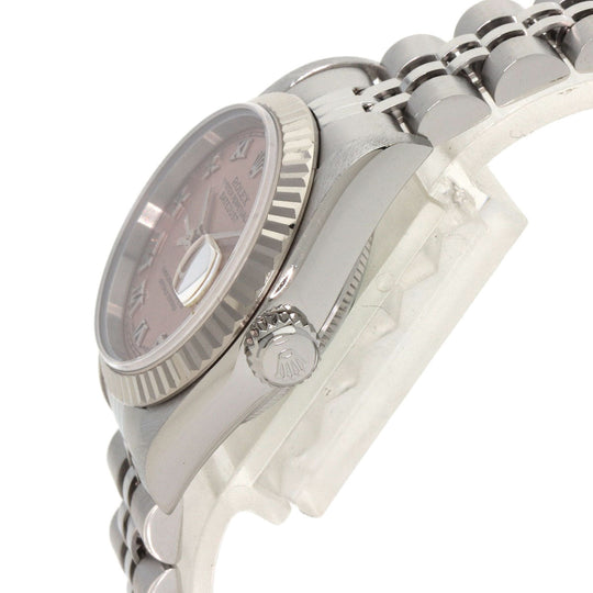 ROLEX Watches Mechanical Automatic 69174 Stainless Steel , Stainless Steel , K18WG Silver Datejust pink dial Women Used Authentic