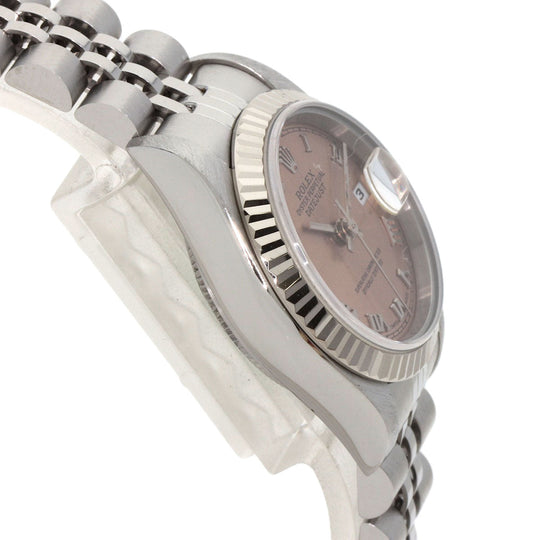 ROLEX Watches Mechanical Automatic 69174 Stainless Steel , Stainless Steel , K18WG Silver Datejust pink dial Women Used Authentic