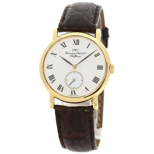 IWC SCHAFFHAUSEN Watches Hand Winding IW2534 K18YG, leather gold Portofino white dial mens Used Authentic