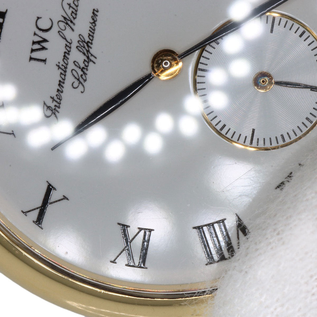 IWC SCHAFFHAUSEN Watches Hand Winding IW2534 K18YG, leather gold Portofino white dial mens Used Authentic