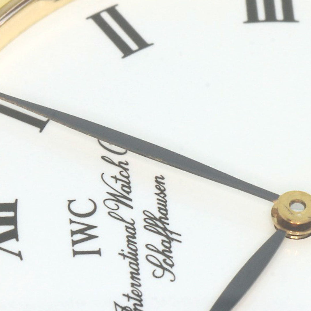 IWC SCHAFFHAUSEN Watches Hand Winding IW2534 K18YG, leather gold Portofino white dial mens Used Authentic