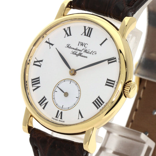 IWC SCHAFFHAUSEN Watches Hand Winding IW2534 K18YG, leather gold Portofino white dial mens Used Authentic