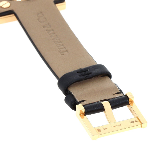 TIFFANY&Co. Watches Quartz Z1950.10.30E10A40E K18YG, Leather x Satin gold Atlas Cocktail Diamond Unused Black x Gold dial Women Used Authentic