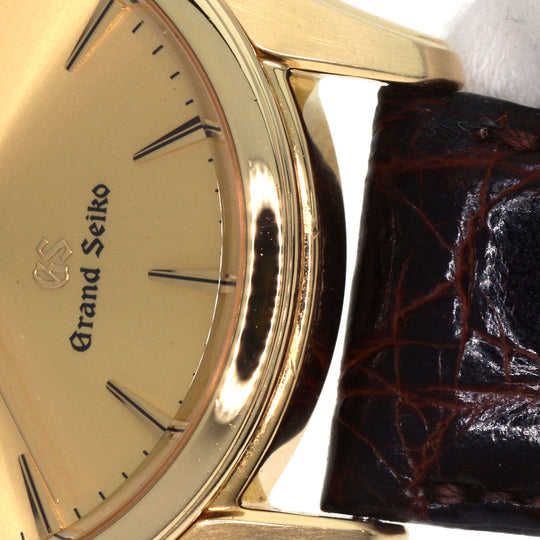 SEIKO Watches Quartz SBGX016 9F61-0A30 K18YG, leather gold Grand Seiko gold dial mens Used Authentic