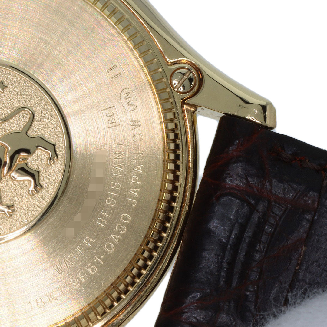 SEIKO Watches Quartz SBGX016 9F61-0A30 K18YG, leather gold Grand Seiko gold dial mens Used Authentic