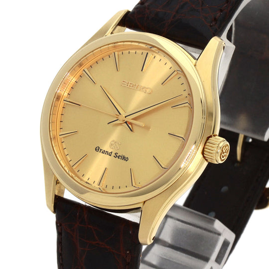 SEIKO Watches Quartz SBGX016 9F61-0A30 K18YG, leather gold Grand Seiko gold dial mens Used Authentic