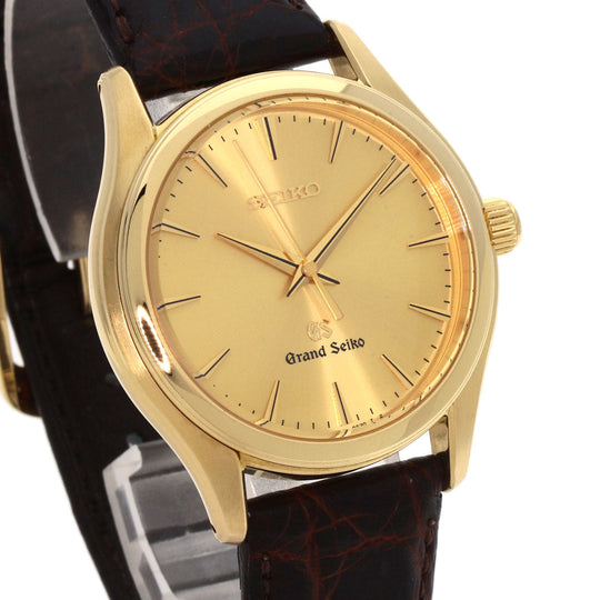 SEIKO Watches Quartz SBGX016 9F61-0A30 K18YG, leather gold Grand Seiko gold dial mens Used Authentic