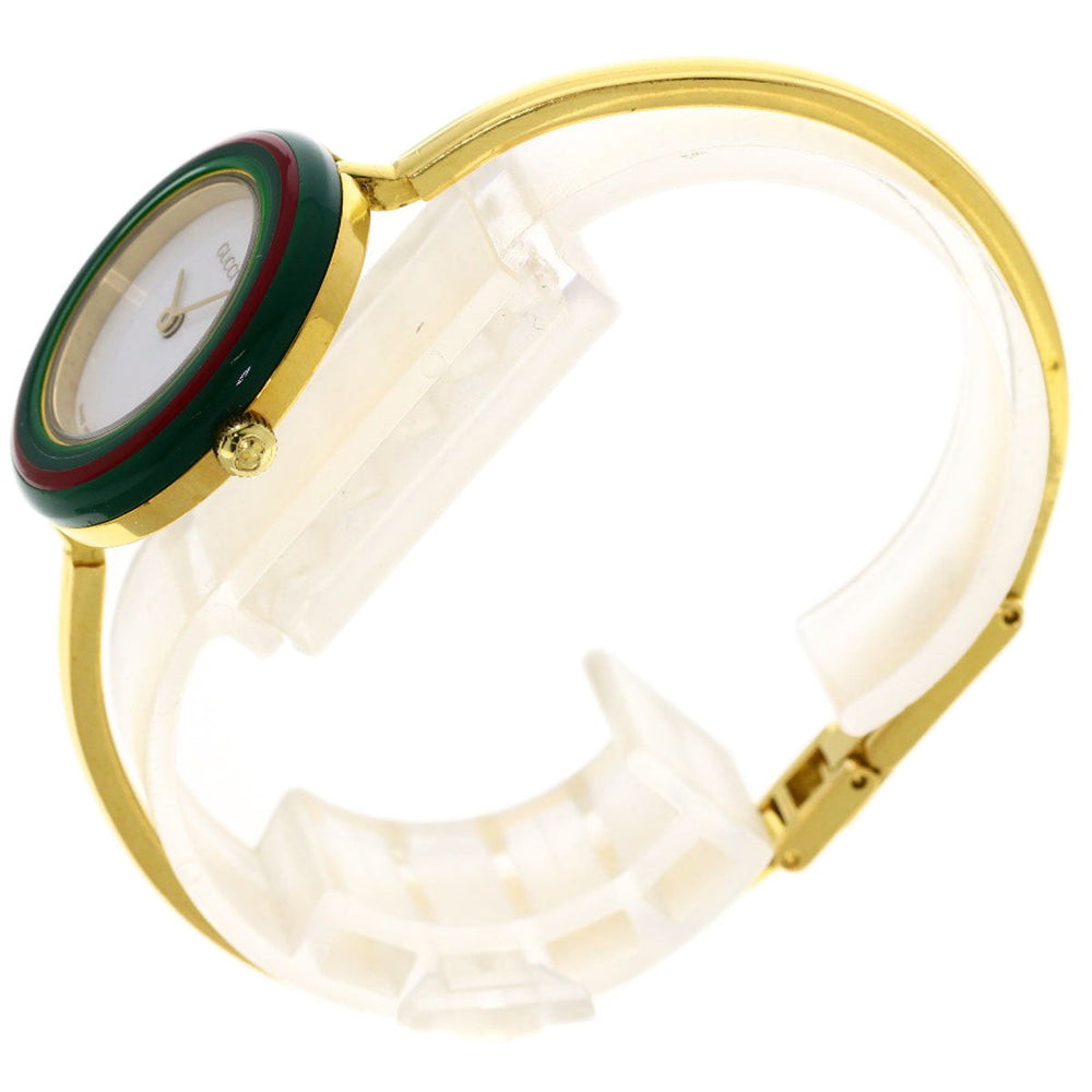 GUCCI Watches Quartz 11/12.2 Gold Plated gold Change bezel white dial